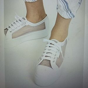 New Superga Mesh Platform Sneakers